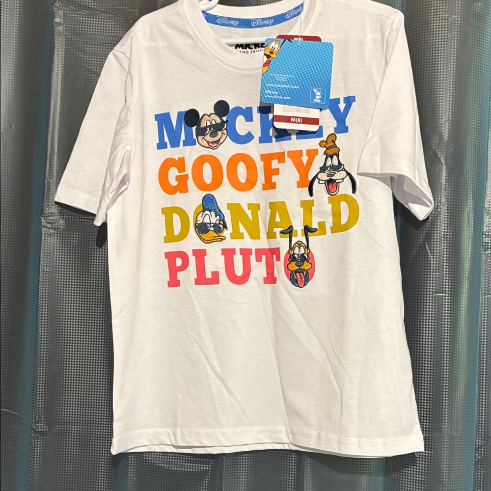Disney Kids White Tee with Mickey and Friends